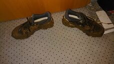 Die lass ich trocknen und werden die grob abgebürstet und wieder angezogen